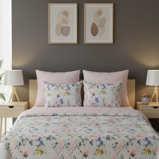 IV798 Cotton Comforter Set - Light Filling