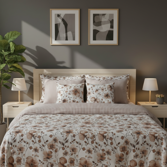 IV799 Cotton Comforter Set - Light Filling