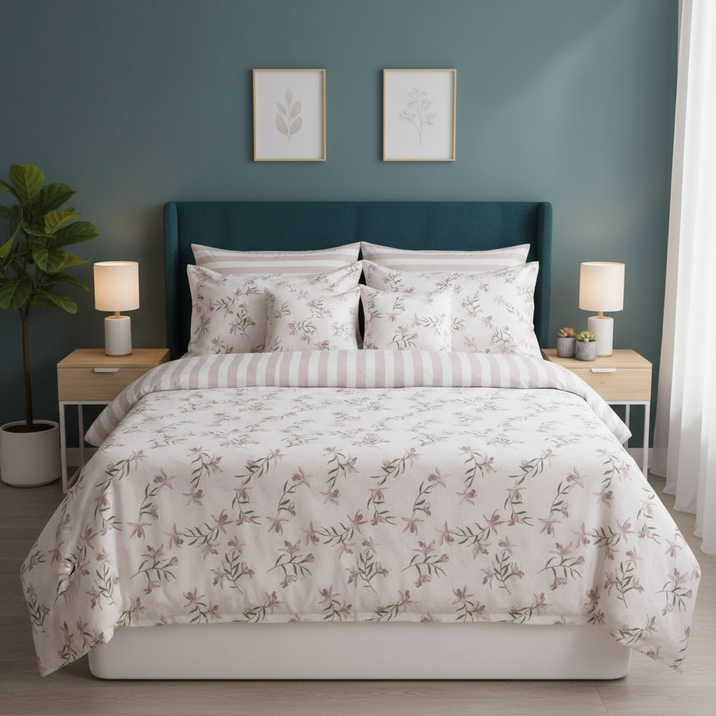 IV801 Cotton Comforter Set - Light Filling