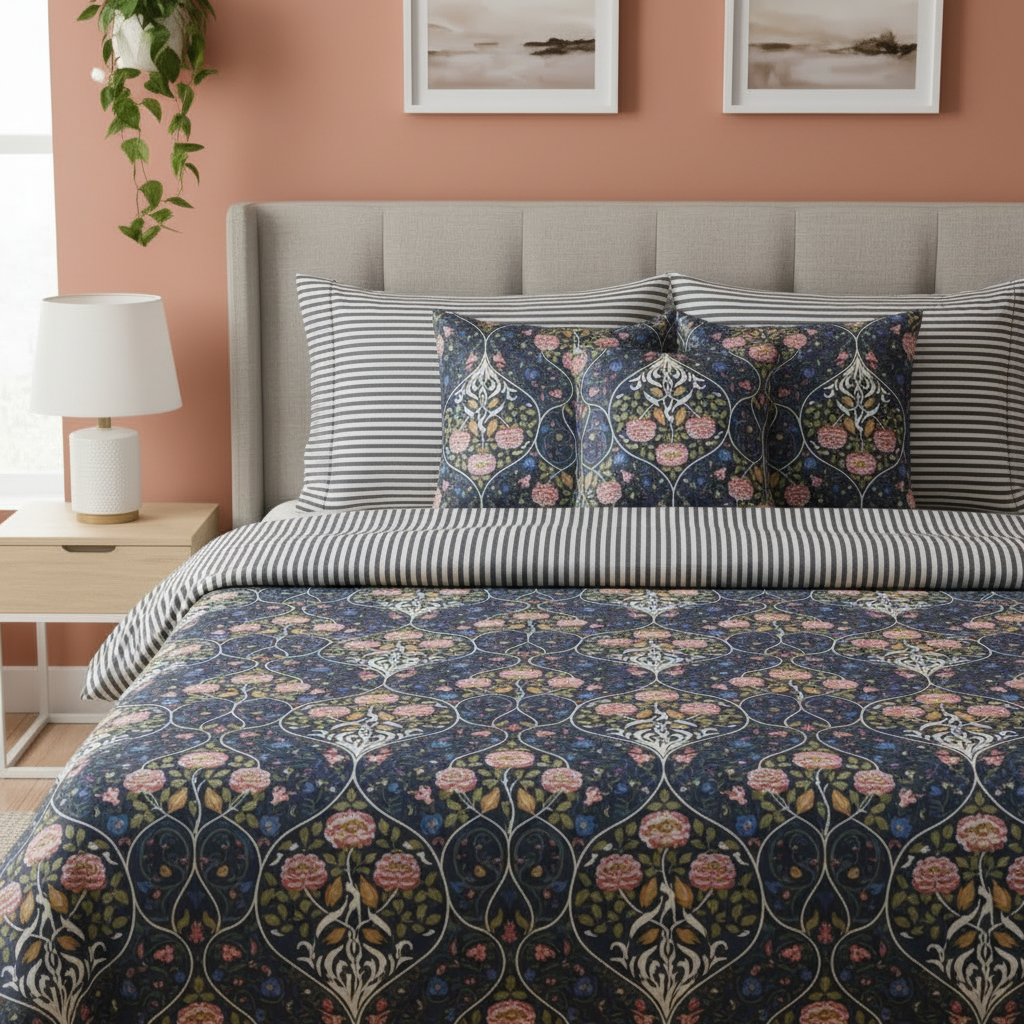 IV802 Cotton Duvet Cover Set - Without Filling