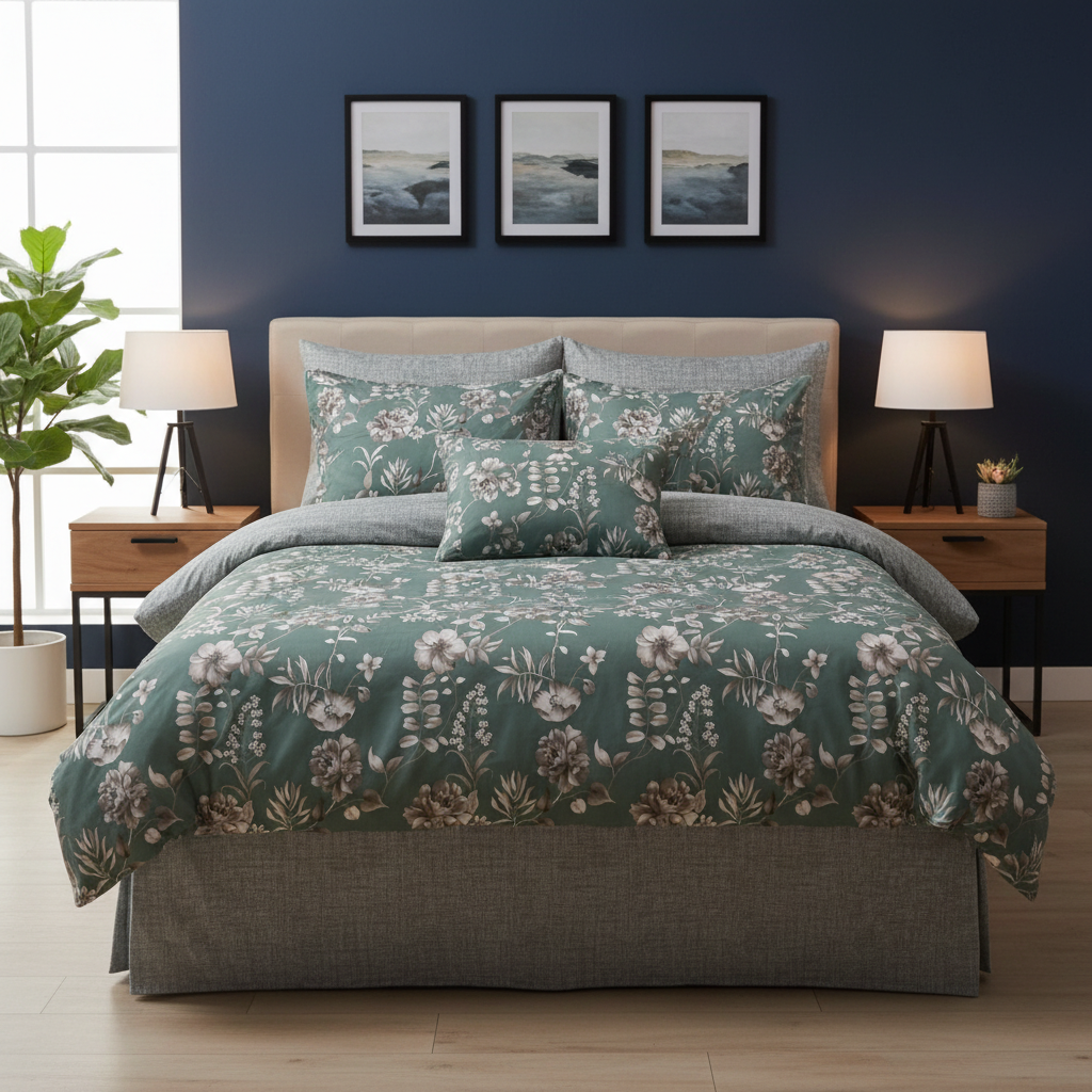 IV804 Cotton Comforter Set - Light Filling