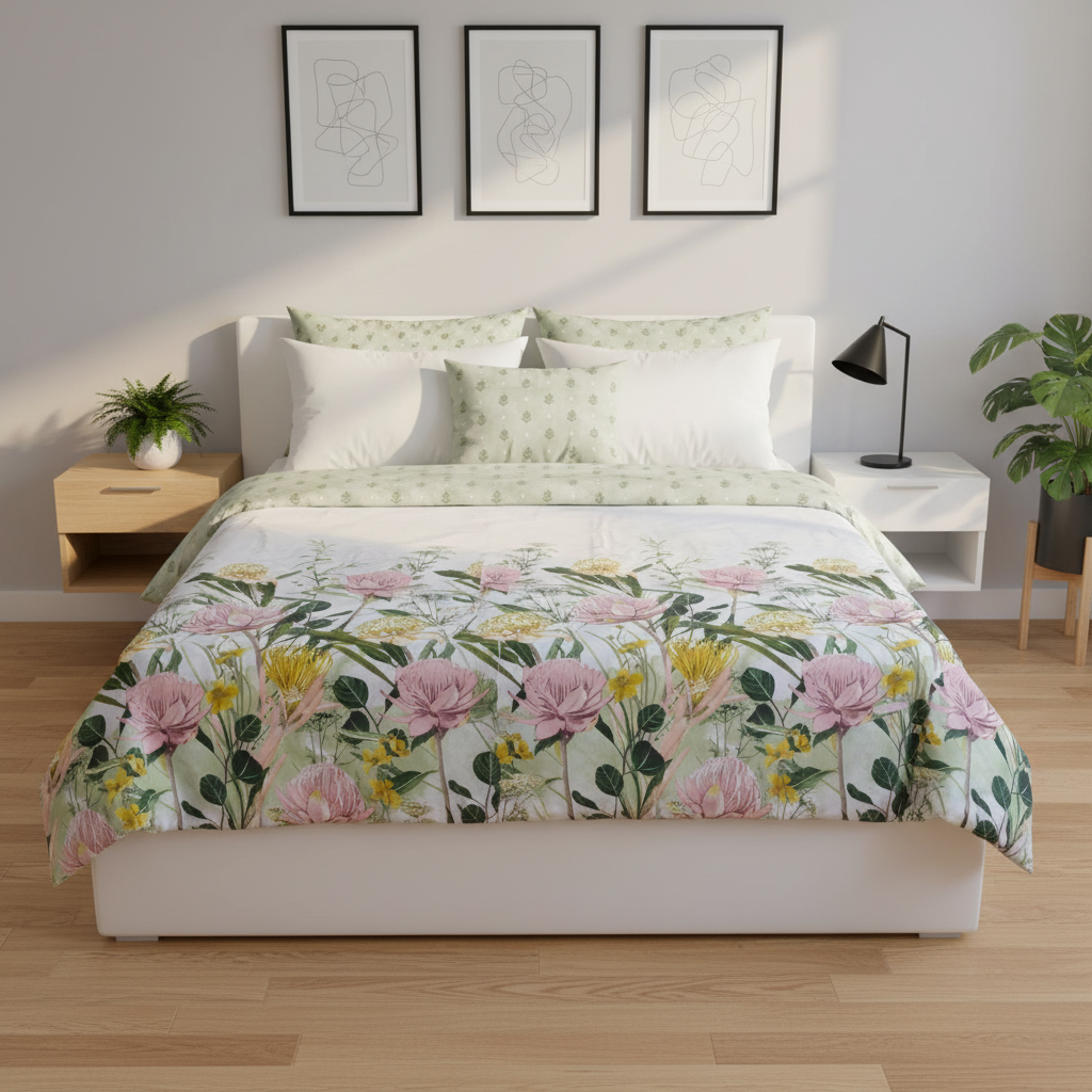 IV867 Cotton Comforter Set - Light Filling