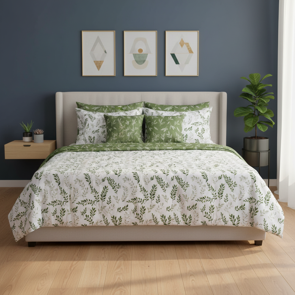 IV868 Cotton Comforter Set - Light Filling