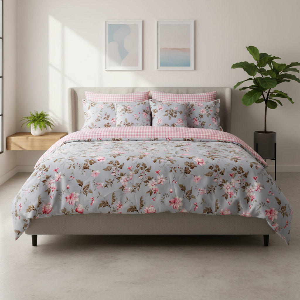 IV869 Cotton Comforter Set - Light Filling