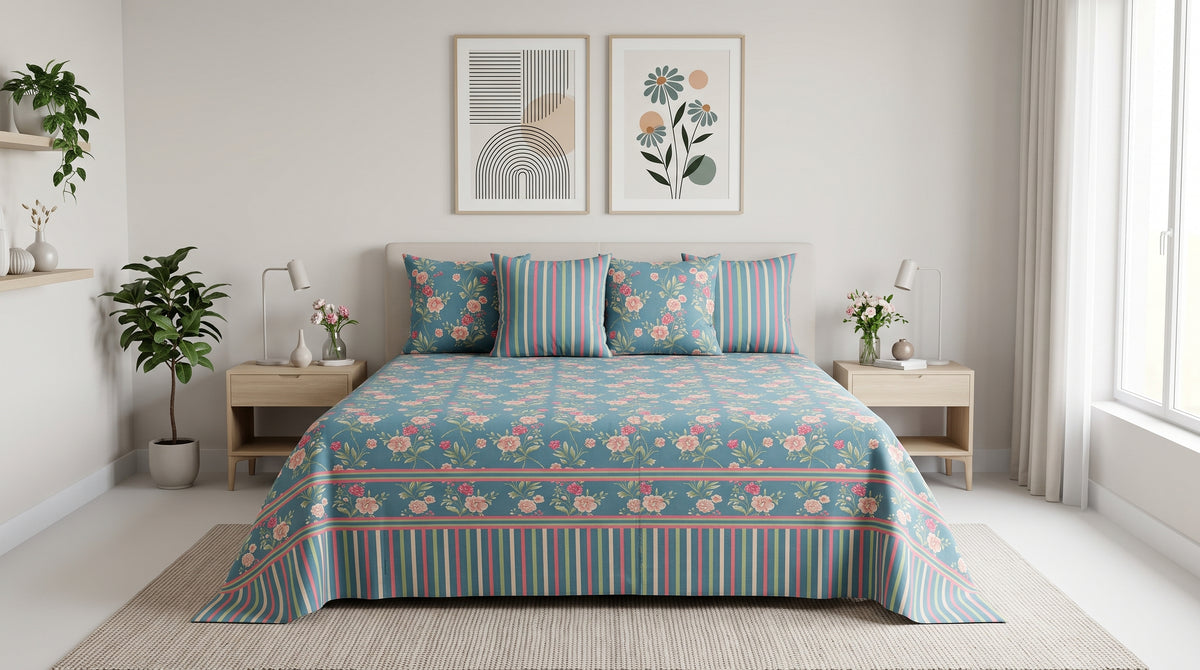 Skyline Petal Bed Sheet Set