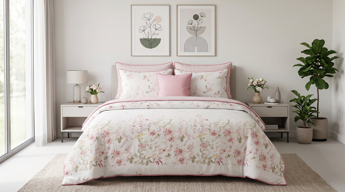 Roselle Botanical Duvet Cover Set