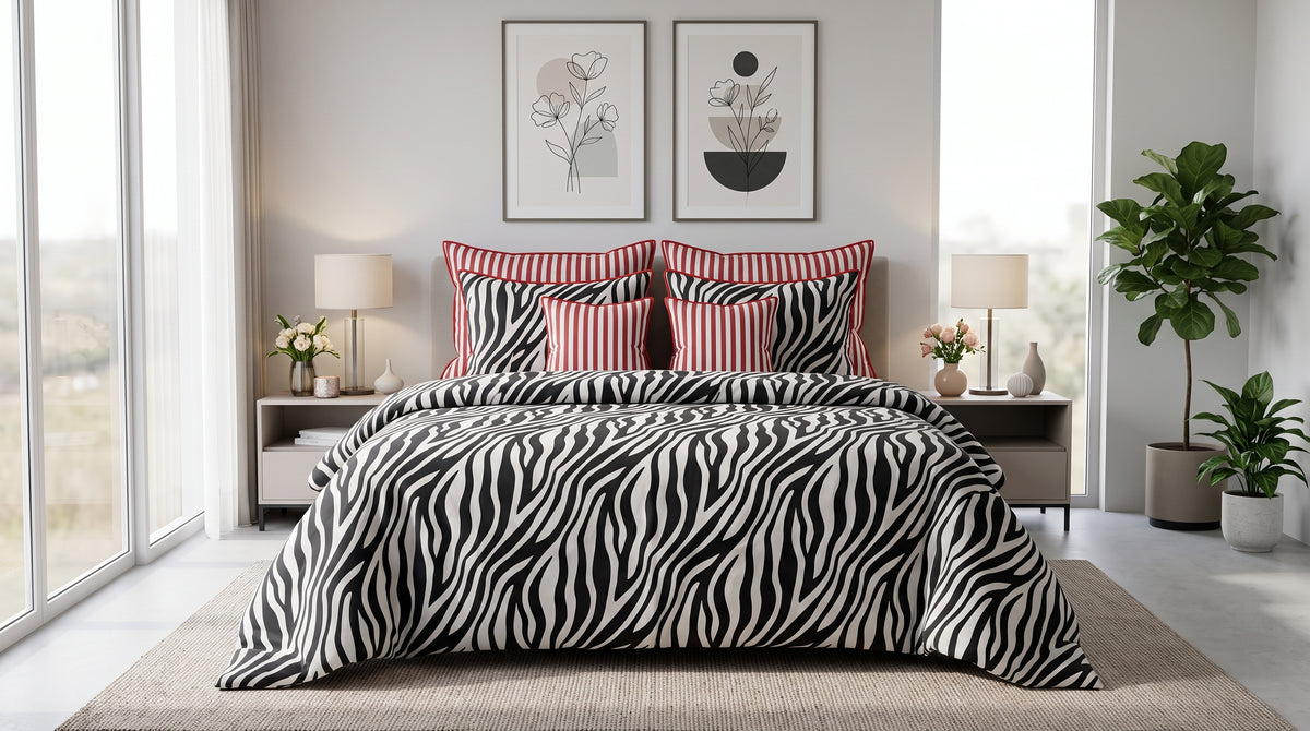 Zebra Stripe Fusion Comforter Set