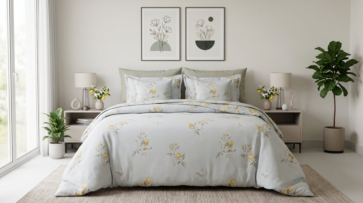 Pastel Citrus Bloom Comforter Set