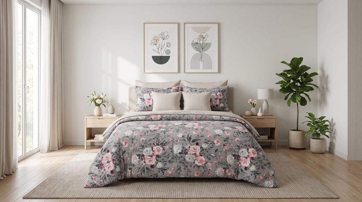 English Cottage Floral Duvet Cover Set