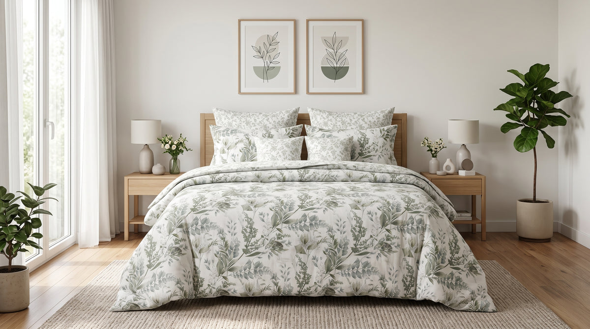 Botanical Sage Retreat Duvet Cover Set