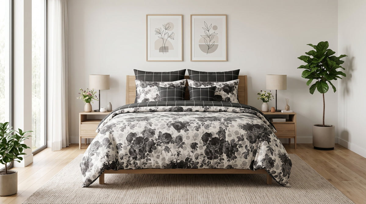 Noir Botanical Comforter Set