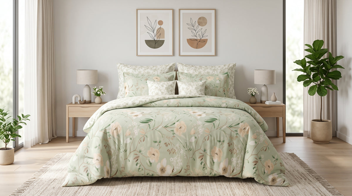 Morning Dew Botanica Duvet Cover Set