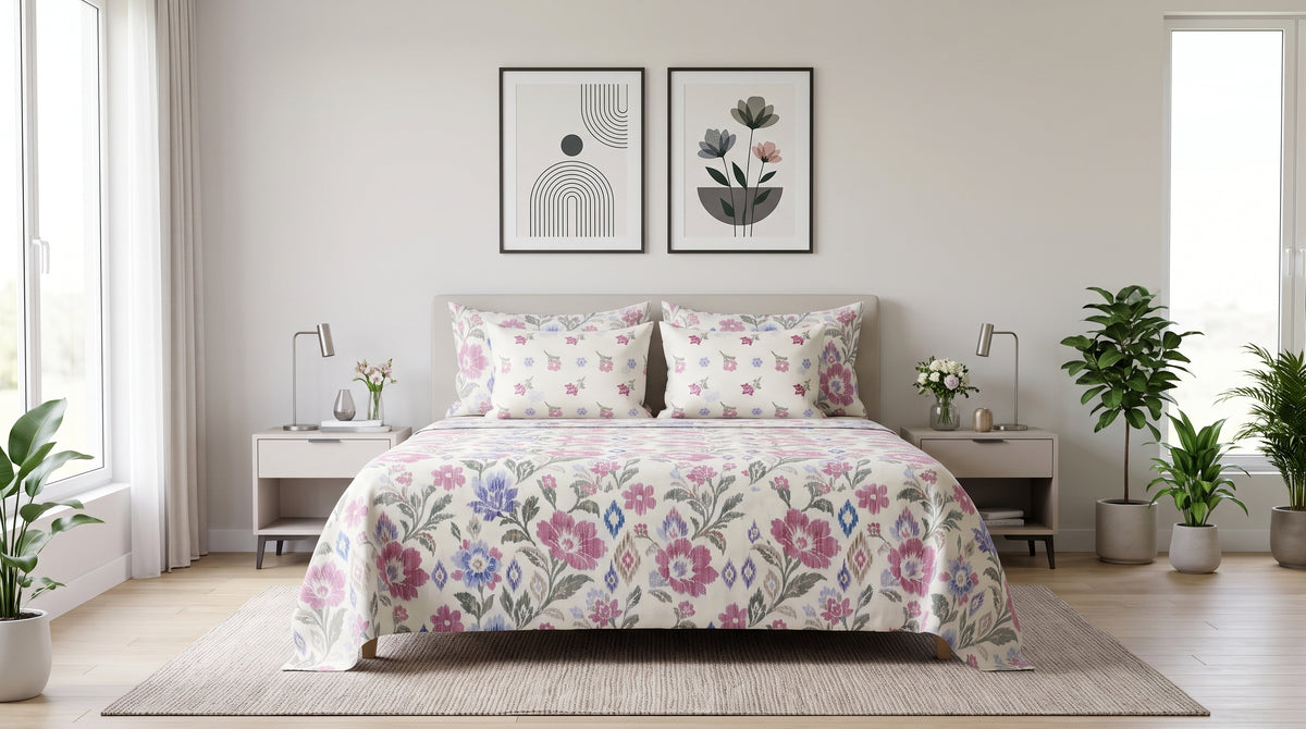 Watercolor Flora Bed Sheet Set