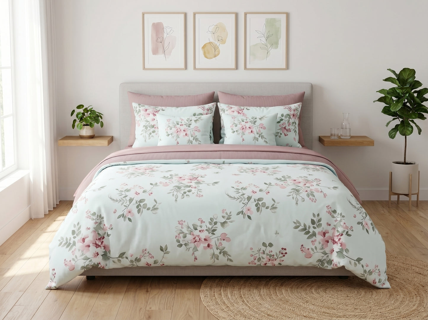 IV875 Luxury Cotton Satin Duvet Cover set - Without Filling