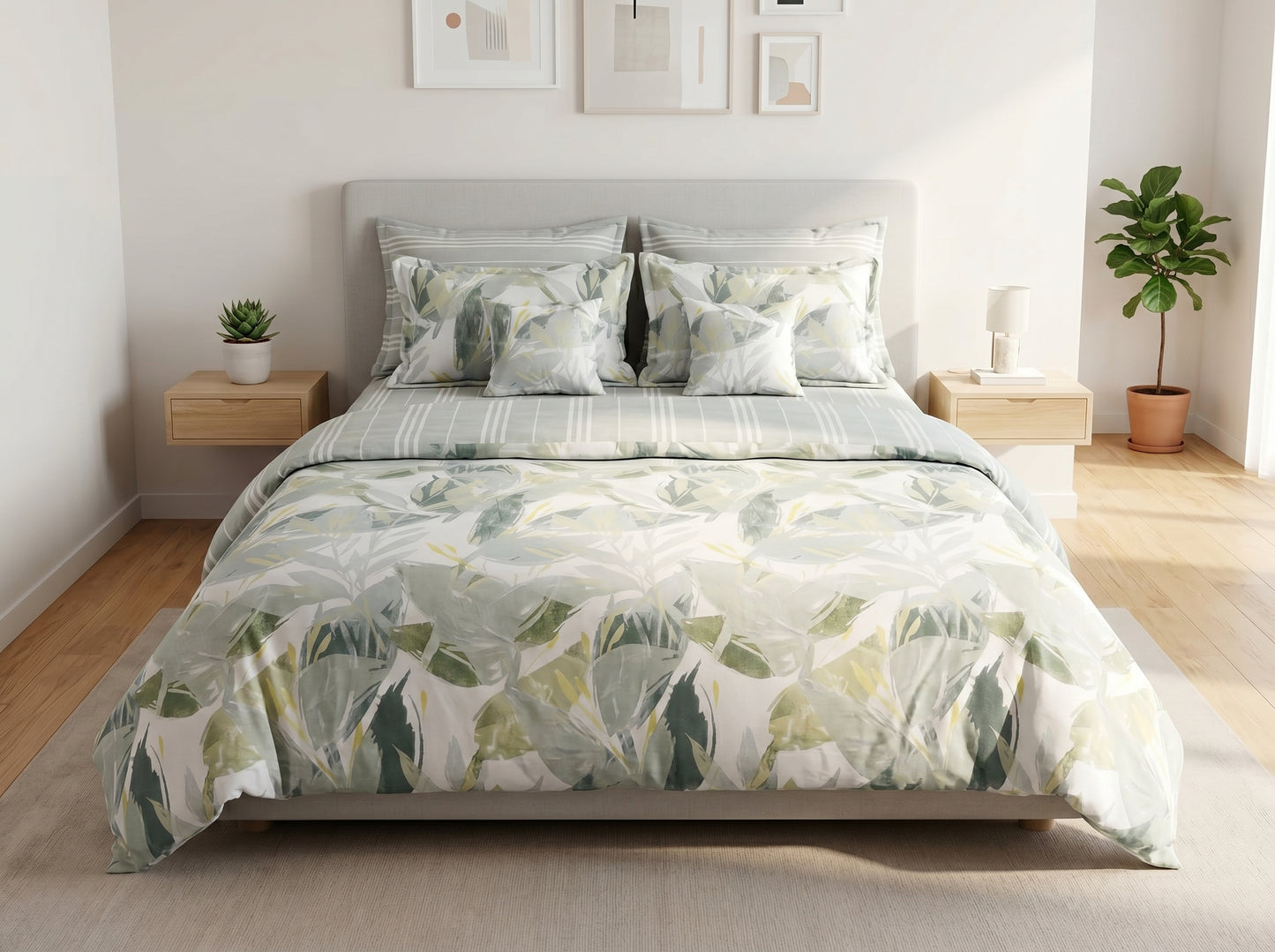 IV879 Cotton Comforter Set - Light Filling