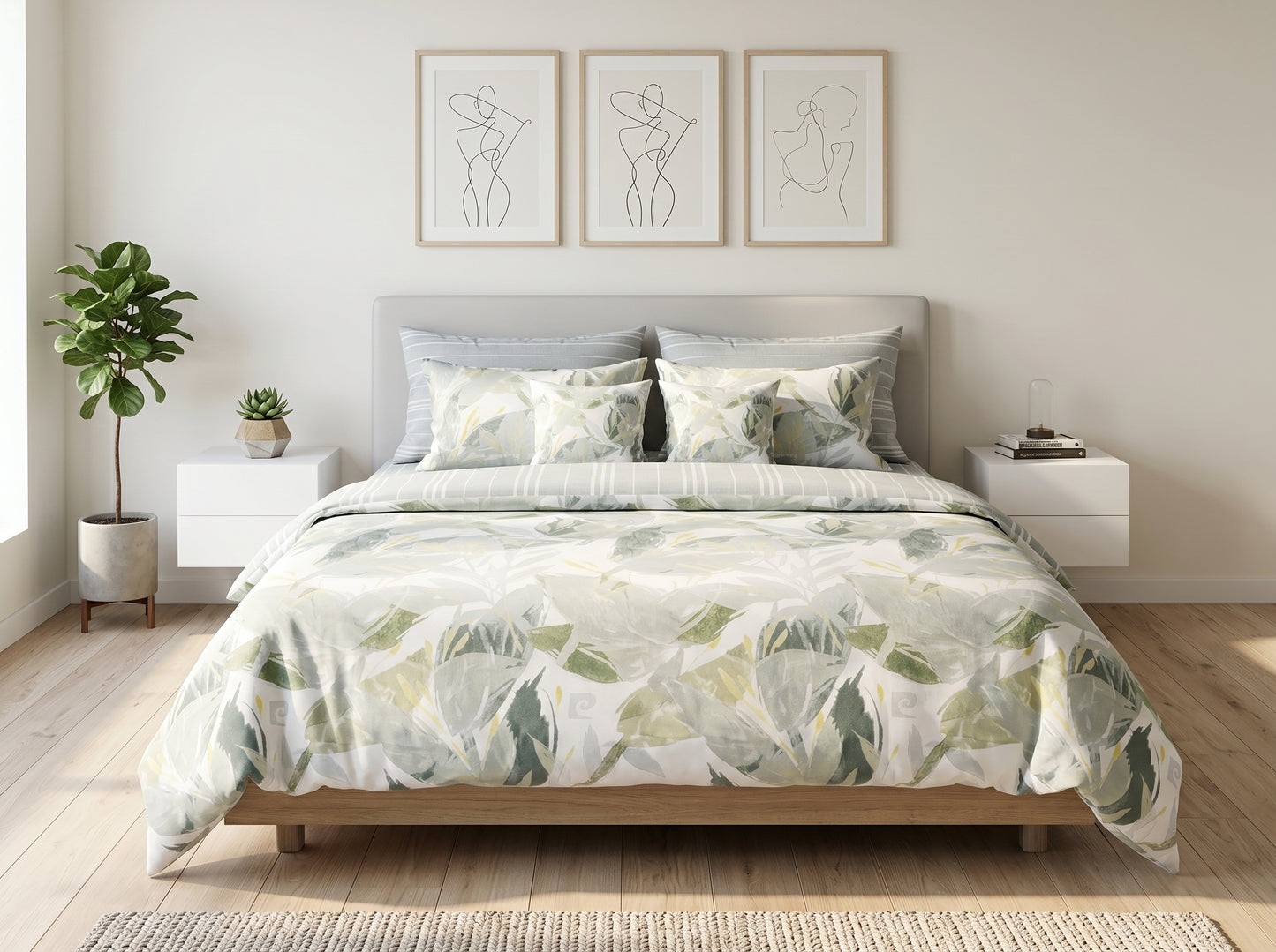 IV879 Cotton Comforter Set - Light Filling