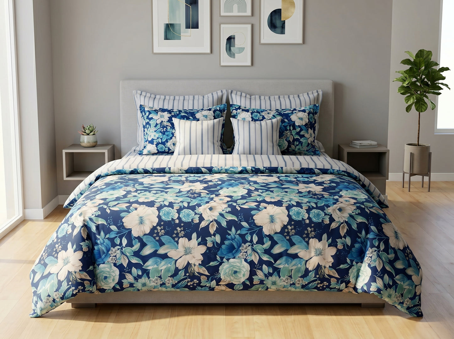 IV882 Cotton Comforter Set - Light Filling
