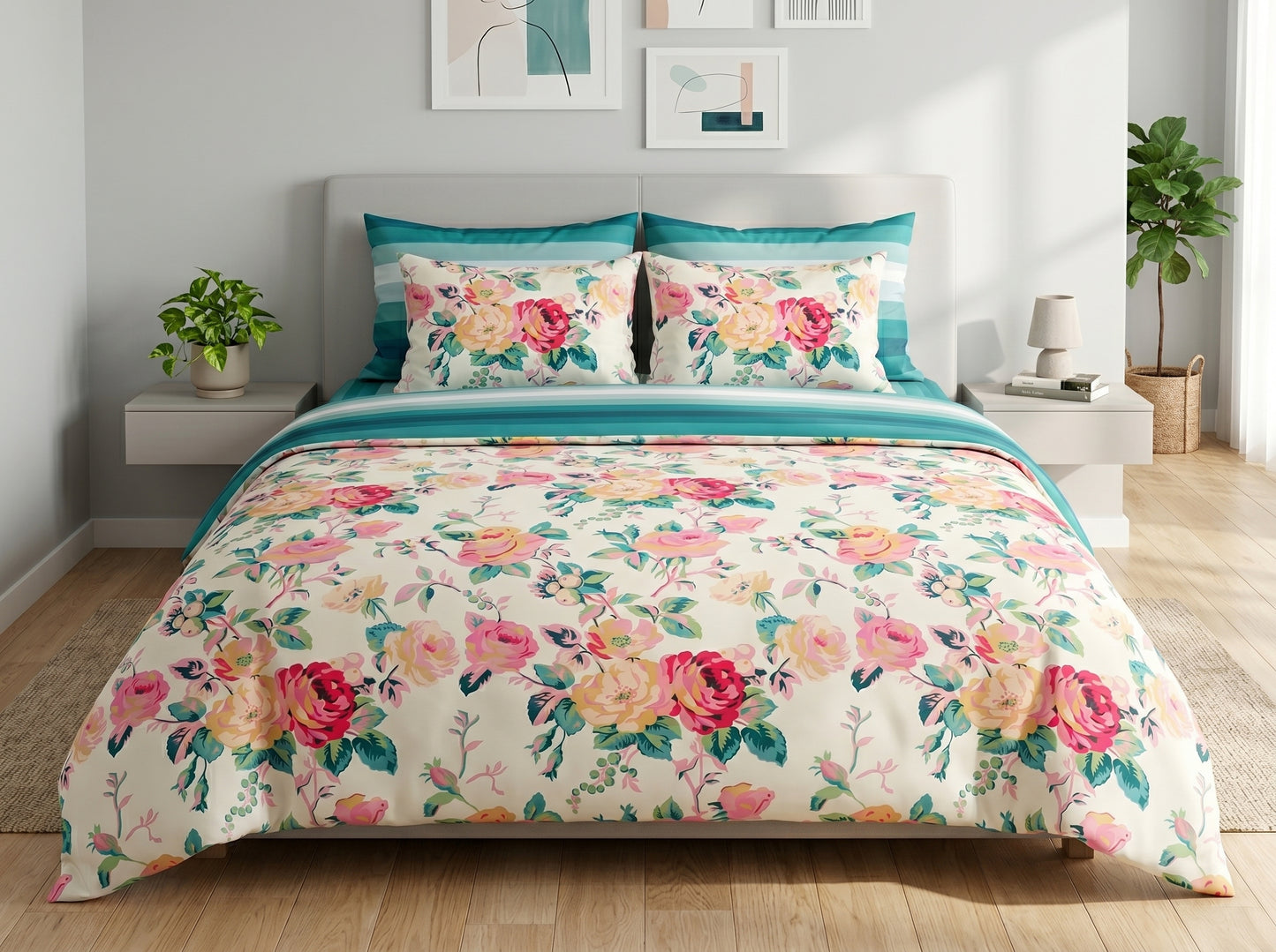 IV884 Cotton Comforter Set - Light Filling
