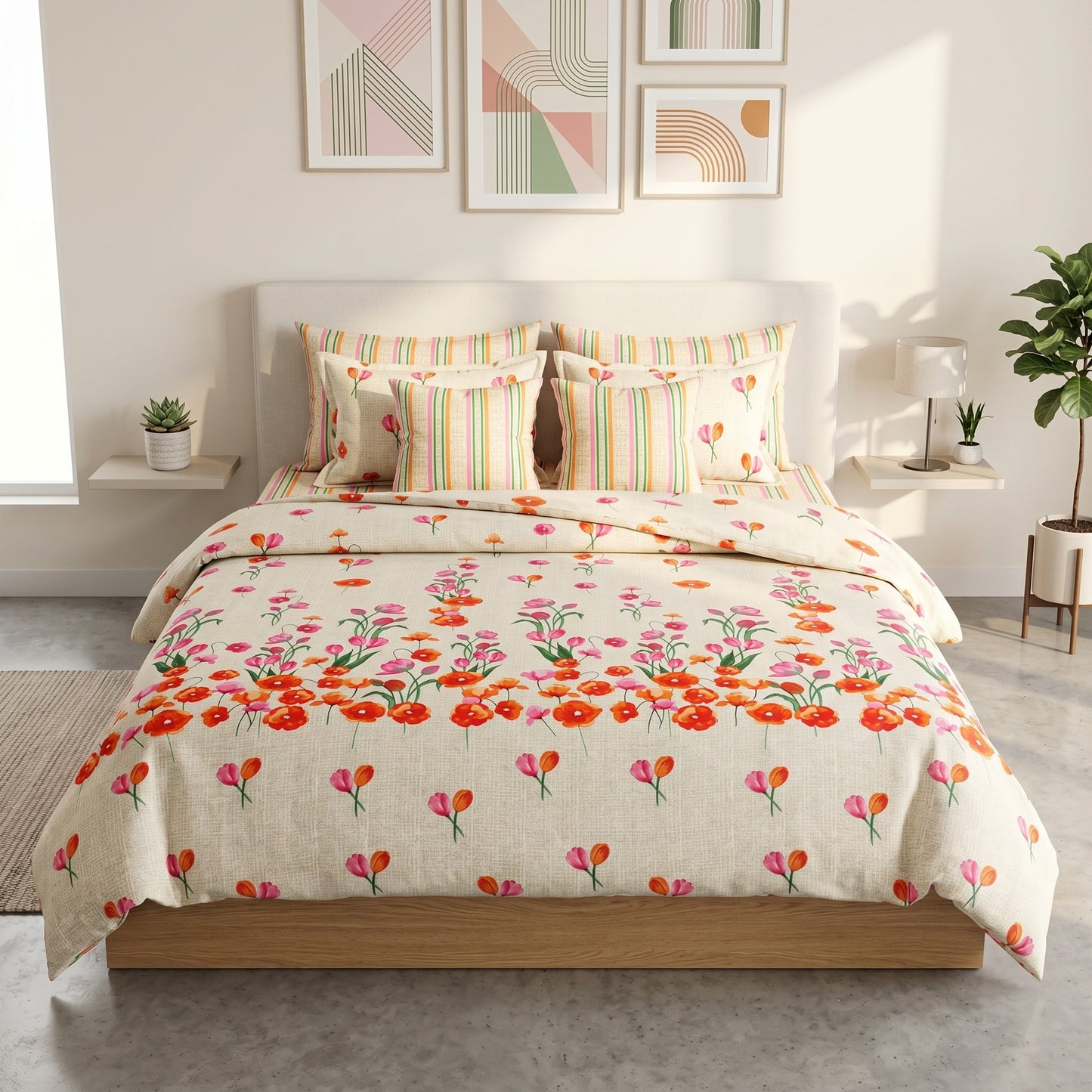 IV885 Cotton Comforter Set - Light Filling