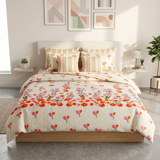 IV885 Cotton Comforter Set - Light Filling