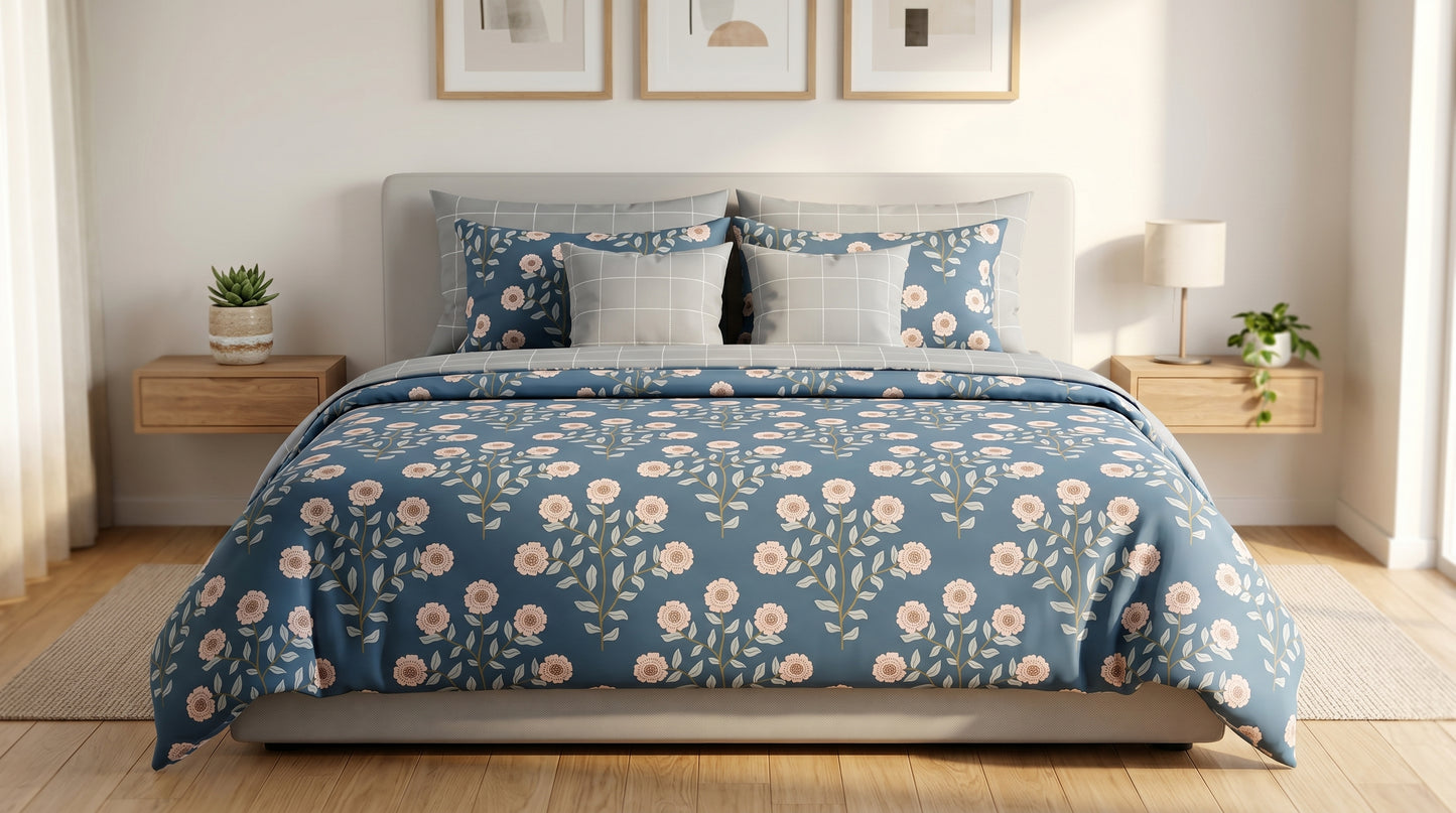 IV909 Cotton Duvet Cover Set - Without Filling