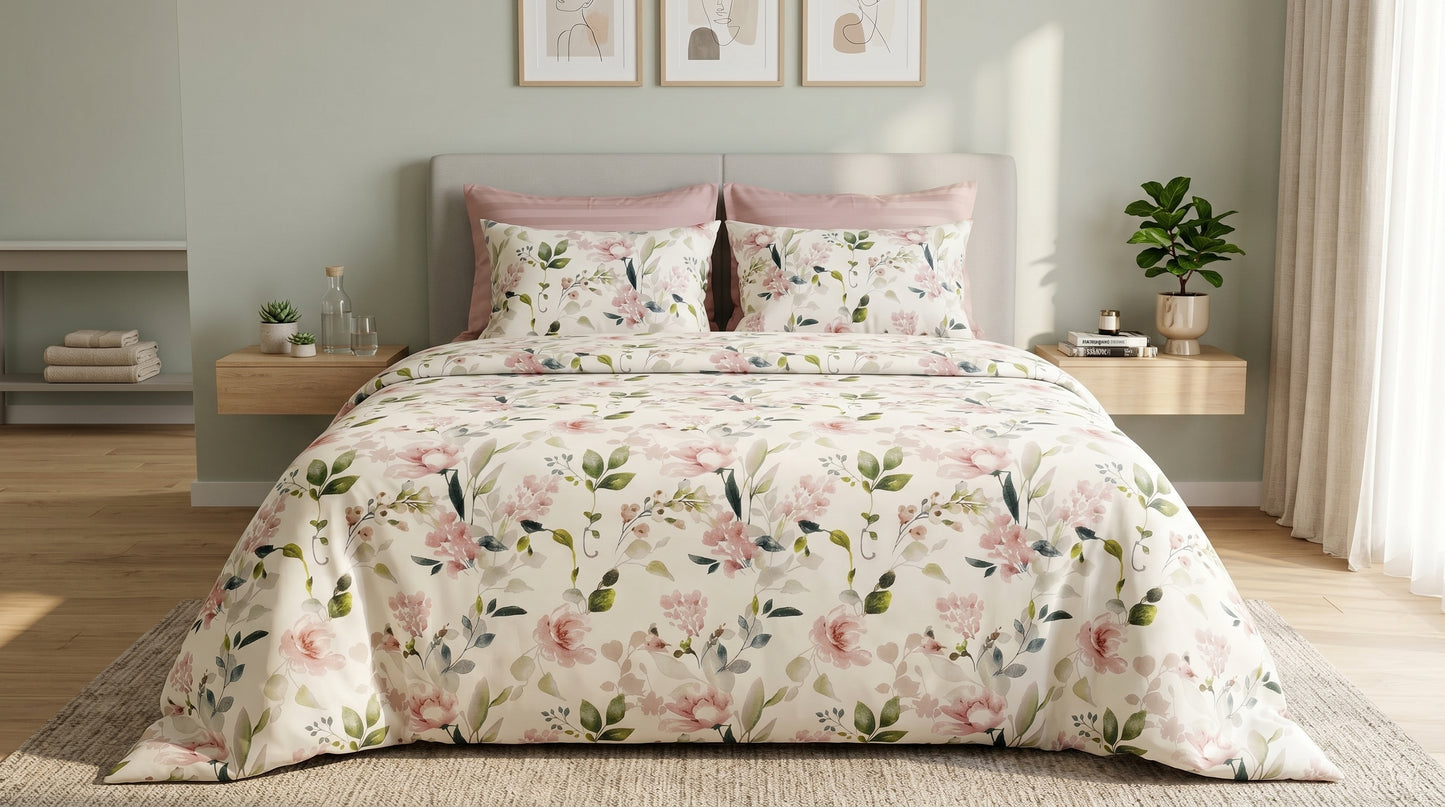 IV921 Luxury Cotton Satin Duvet Cover Set - Without Filling