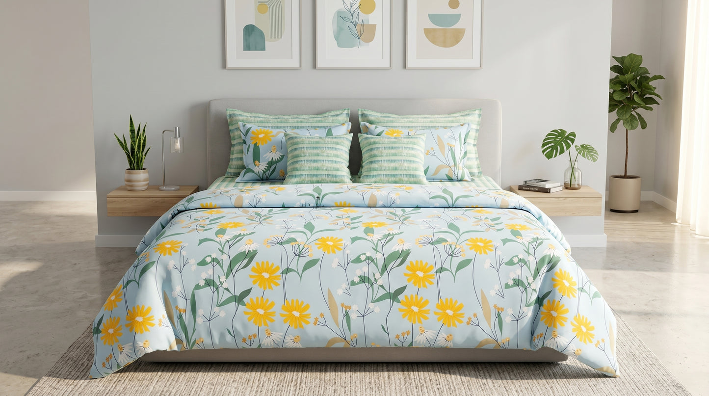 IV925 Cotton Comforter Set - Light Filling