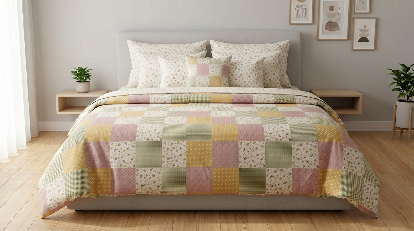 IV924 Cotton Comforter Set - Light Filling