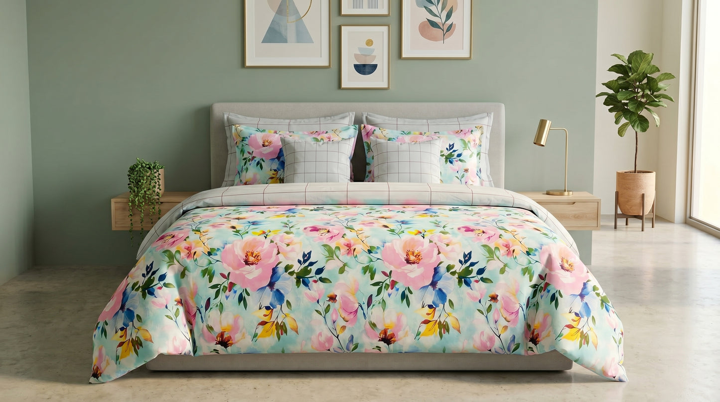 IV932 Cotton Comforter Set - Light Filling