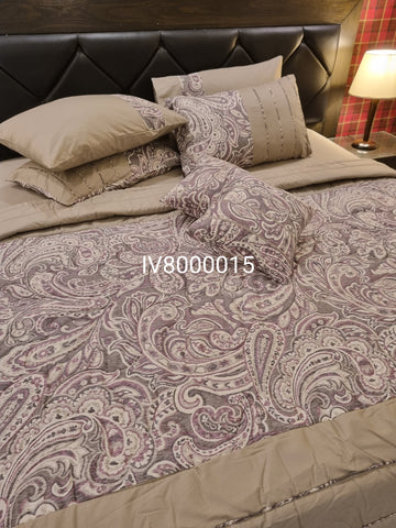 IV8000015 Luxury Cotton Satin Comforter Set - Light Filling