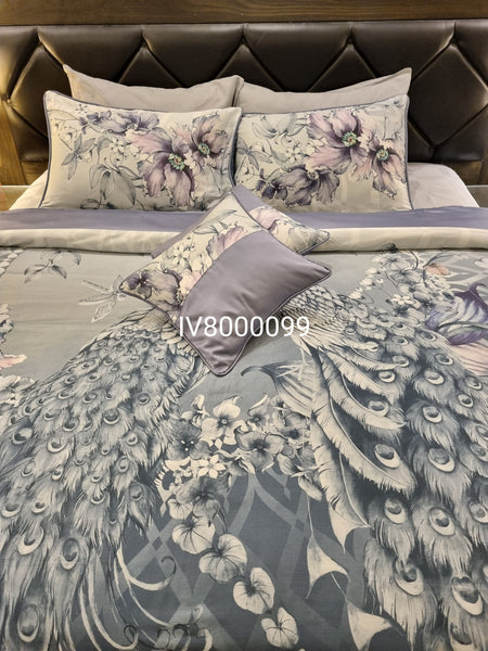 IV8000099 Luxury Cotton Satin Duvet Cover Set - Without Filling