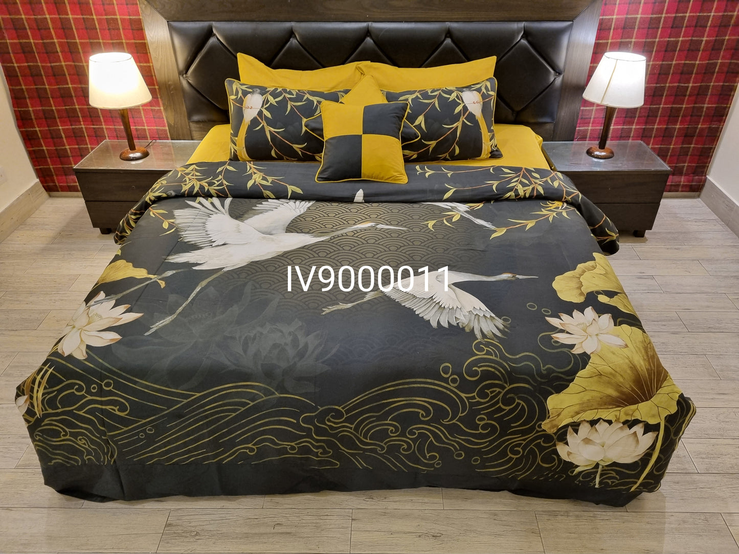 IV900011 Luxury Cotton Satin Comforter Set - Light Filling