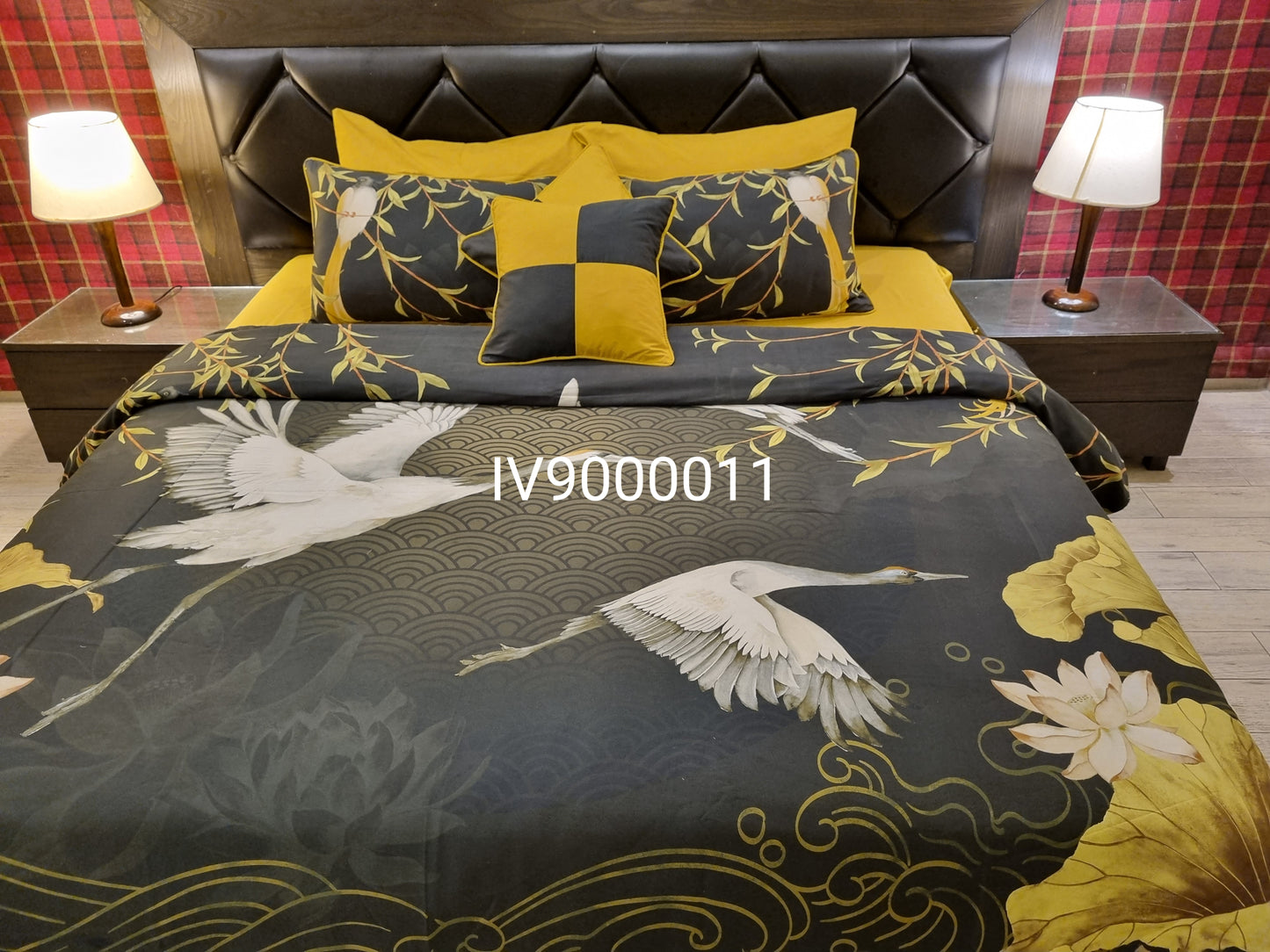IV900011 Luxury Cotton Satin Comforter Set - Light Filling