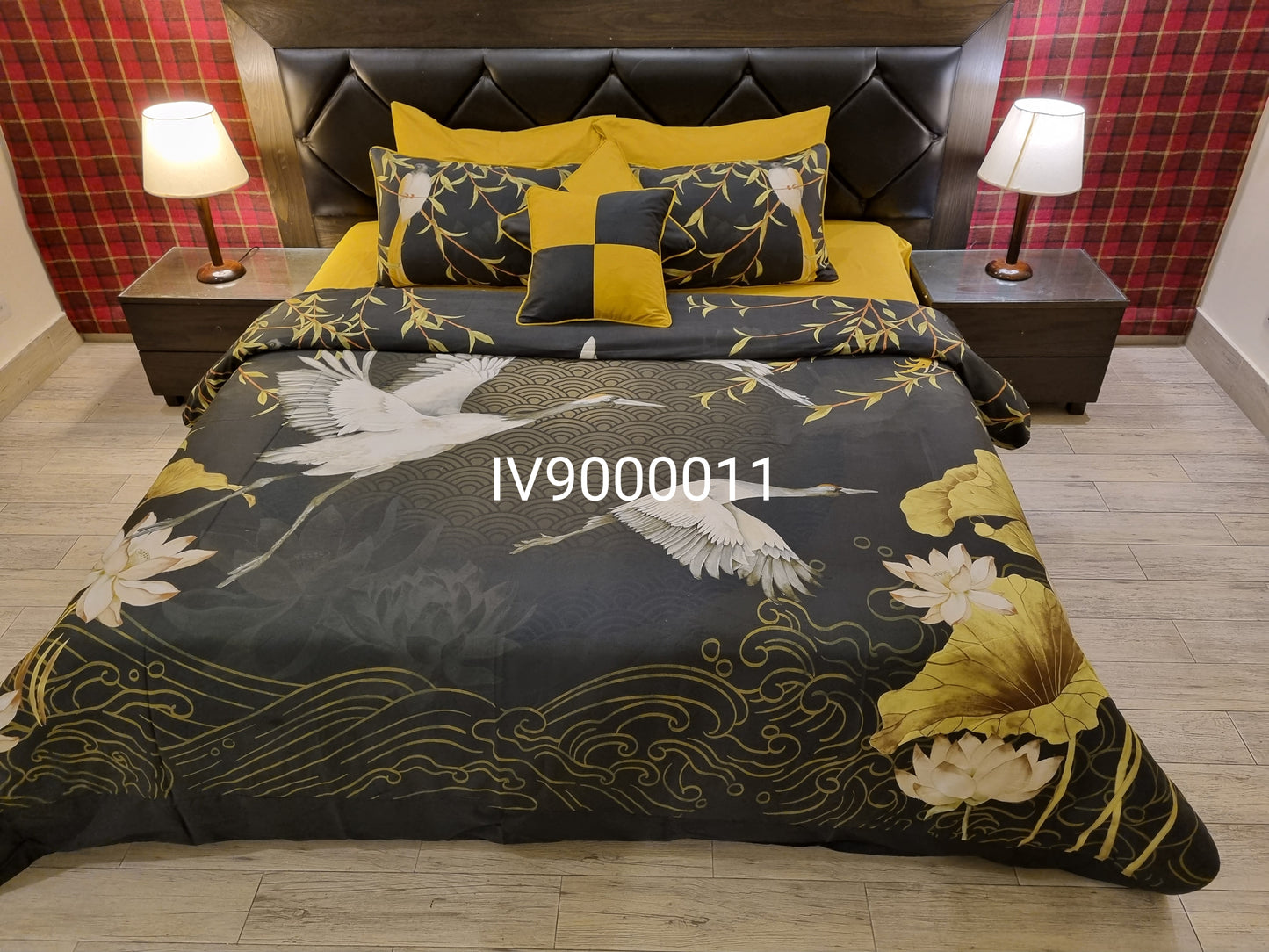 IV900011 Luxury Cotton Satin Comforter Set - Light Filling