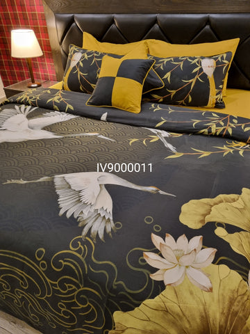 IV9000011 Luxury Cotton Satin Duvet Cover Set - Without Filling