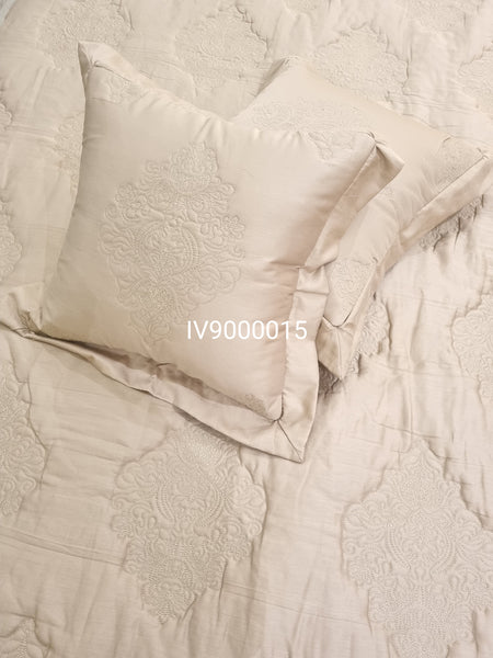 IV9000015 Luxury Cotton Satin Bed Spread Set - Light Filling