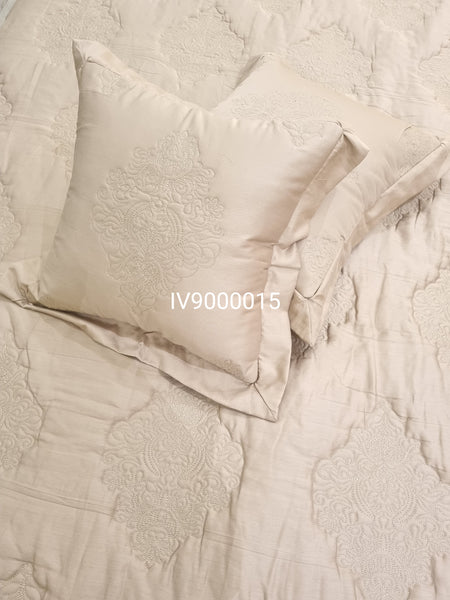 IV9000015 Luxury Cotton Satin Bed Spread Set - Light Filling