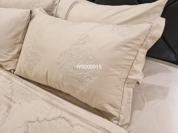 IV9000015 Luxury Cotton Satin Bed Spread Set - Light Filling