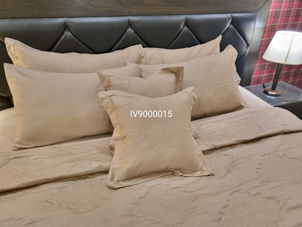 IV9000015 Luxury Cotton Satin Bed Spread Set - Light Filling