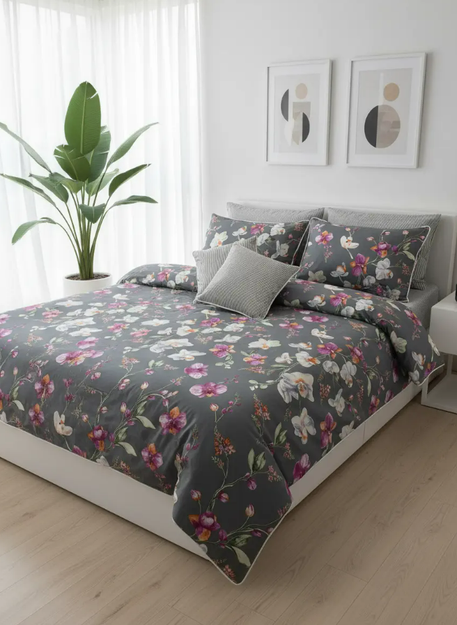 IV712 Cotton Comforter Set - Light Filling