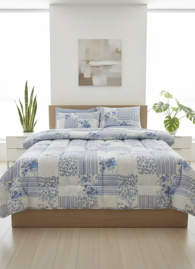 IV718 Cotton Comforter Set - Light Filling