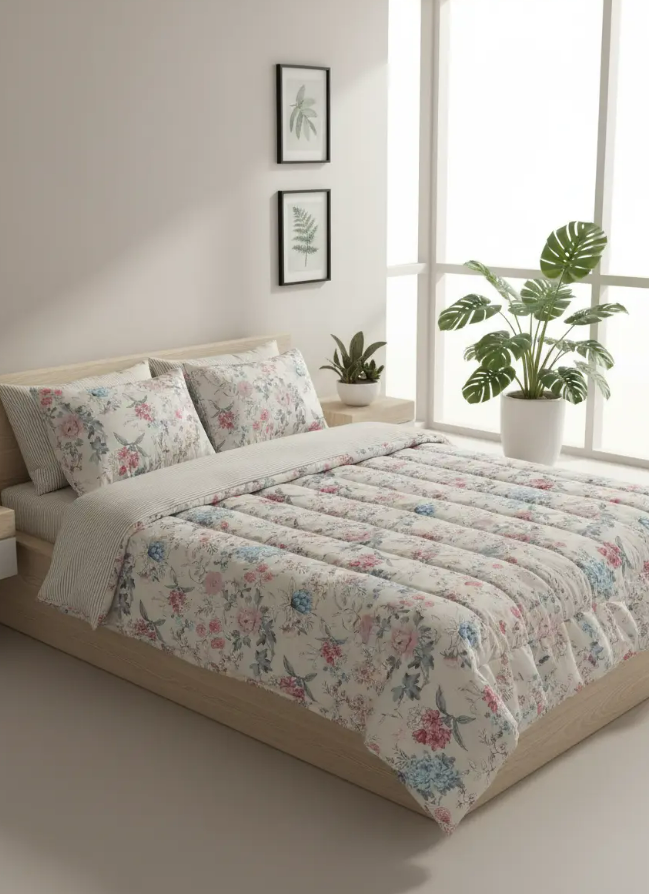 IV717 Cotton Comforter Set - Light Filling