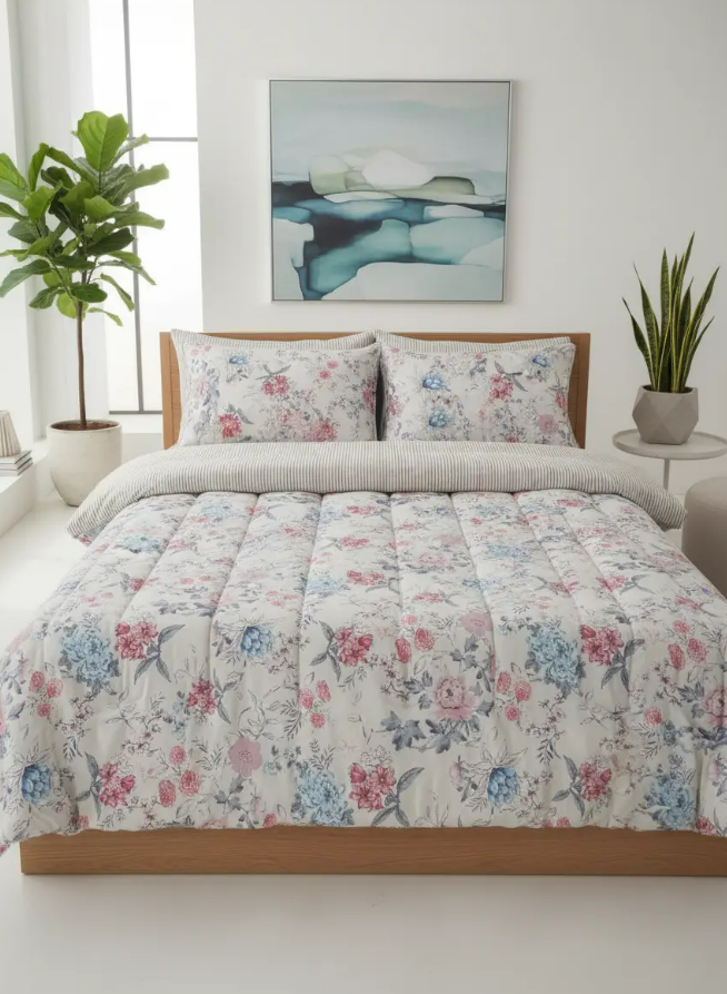 IV717 Cotton Comforter Set - Light Filling