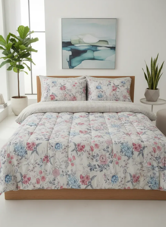 IV717 Cotton Comforter Set - Light Filling