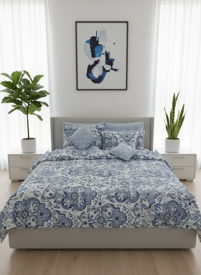 IV719 Cotton Duvet Cover Set - Without Filling