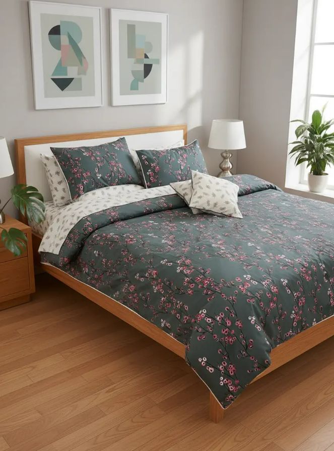 IV724 Cotton Comforter Set - Light Filling