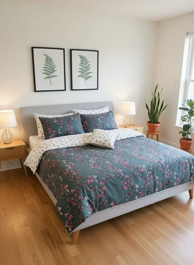 IV724 Cotton Comforter Set - Light Filling