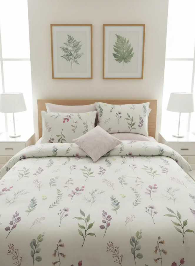 IV720 Percale Cotton Comforter Set - Light Filling