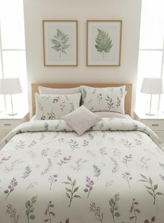 IV720 Percale Cotton Comforter Set - Light Filling