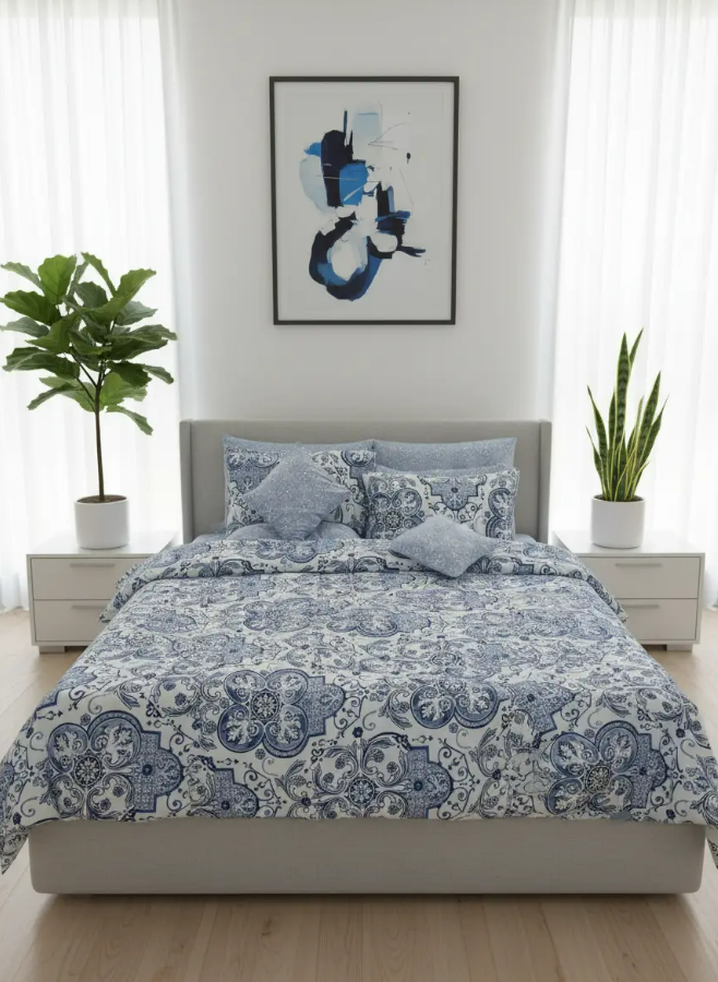 IV719 Cotton Comforter Set - Light Filling